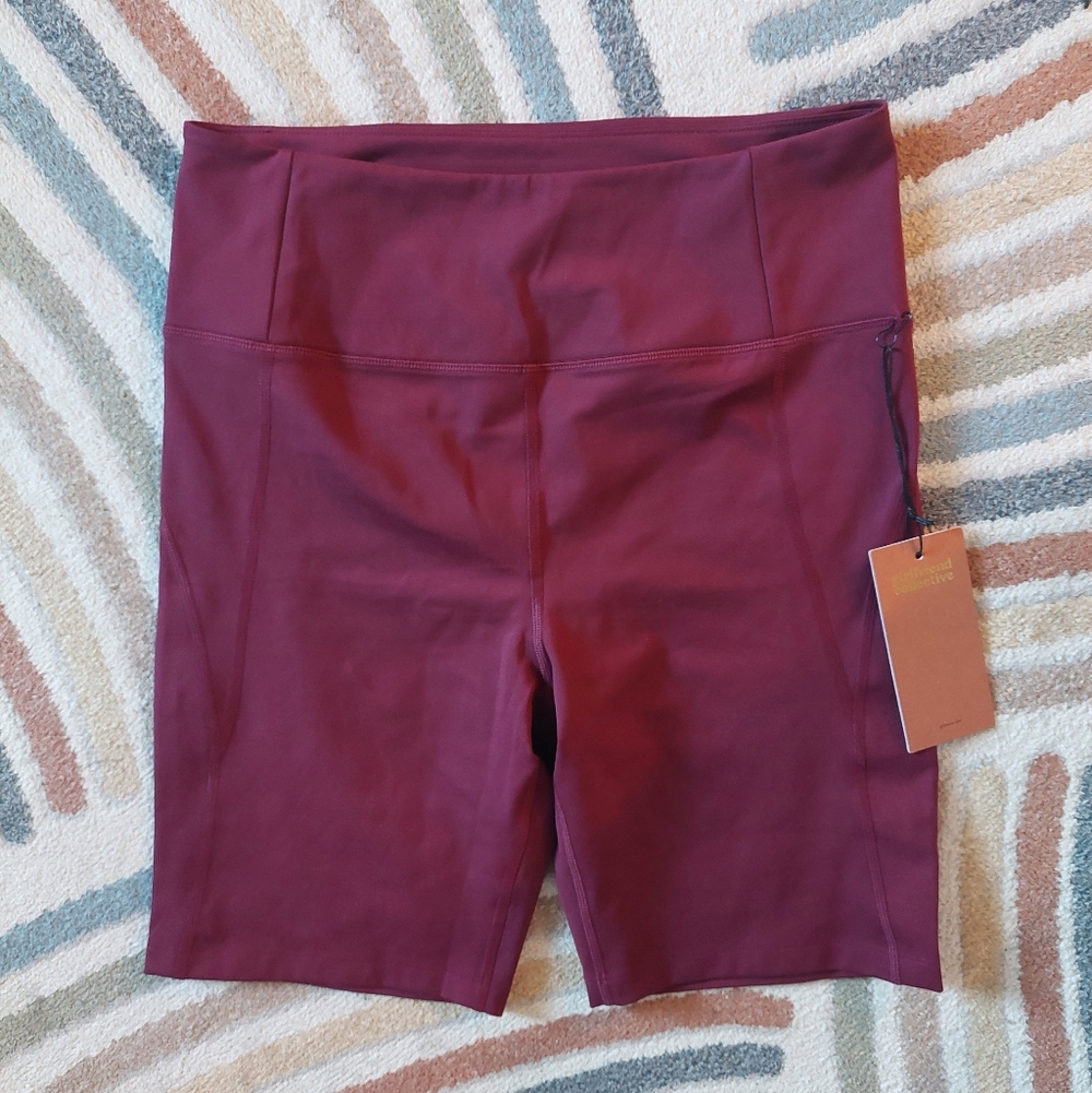Girlfriend Collective Deep Burgundy Bike Shorts
